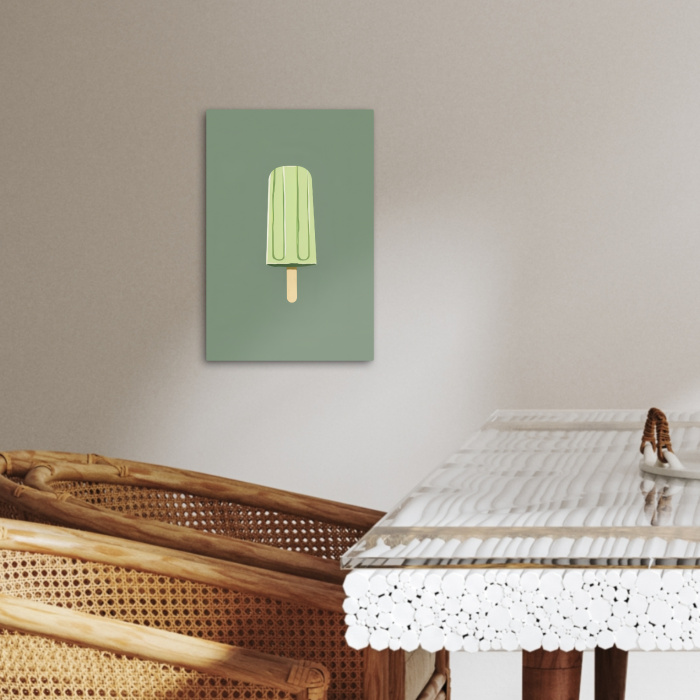 Groen - Waterijsje - Stokje - Illustratie KitchenYeah - Keuken - Canvas klein -sfeer3