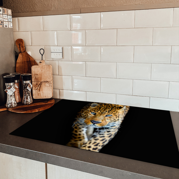 Schemerwandeling van een Luipaard Inductie beschermer vinyl 3mm klein -sfeer3