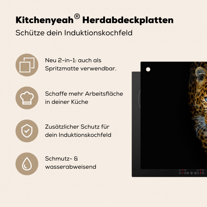 Schemerwandeling van een Luipaard Inductie beschermer vinyl 3mm klein -zzzzzzusp-haakje_DE