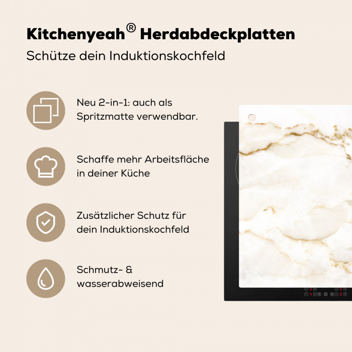 Marmeren Melodie Inductie beschermer vinyl 3mm klein -zzzzzzusp-haakje_DE