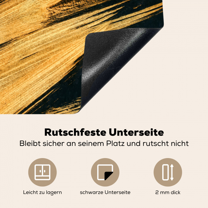Gouden Streken: Penseelslag en Elegantie Inductie beschermer vinyl 3mm klein -tsfeer4_DE