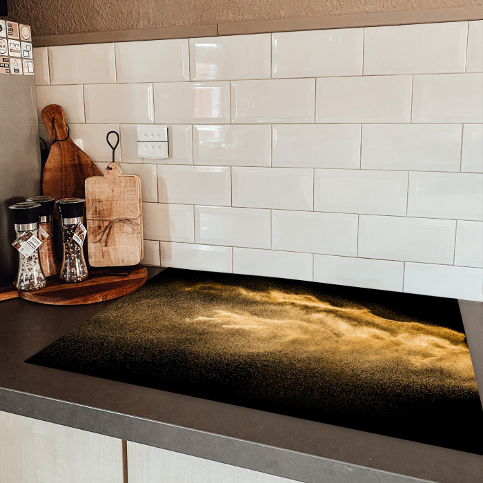 Gouden Zandstorm Inductie beschermer vinyl 3mm klein -sfeer3