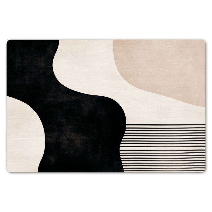 Abstract - Japandi - Beige - Modern Placemat vinyl groot -zzsfeer1_Kitchenyeah-website