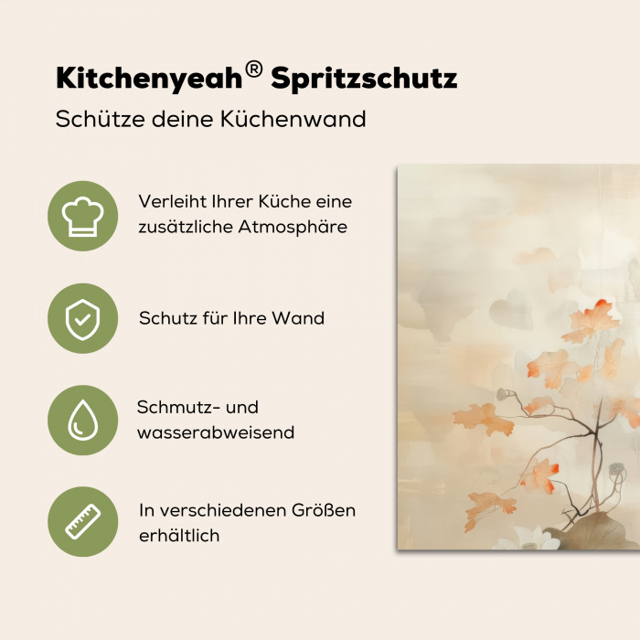 Bloemen - Japandi - Wabi sabi Spatscherm Aluminium klein -zdetails_DE