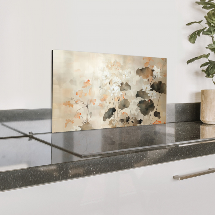Bloemen - Japandi - Wabi sabi Spatscherm Aluminium klein -zzproduct_nieuw