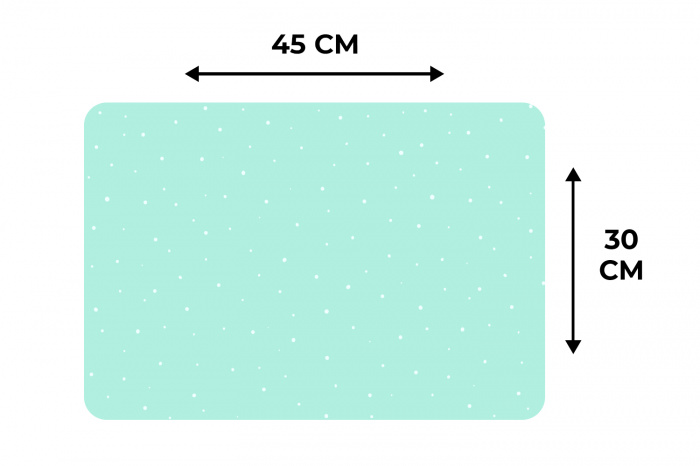Blauw - Groen - Pastel - Stippen Placemat vinyl groot -specs