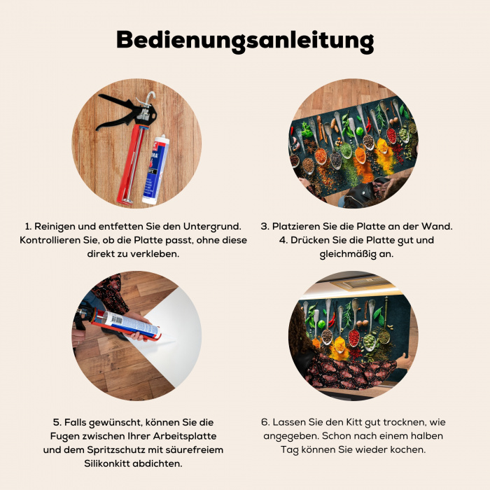 Kruiden - Specerijen - Lepels Spatscherm Aluminium klein -zgebruik_DE