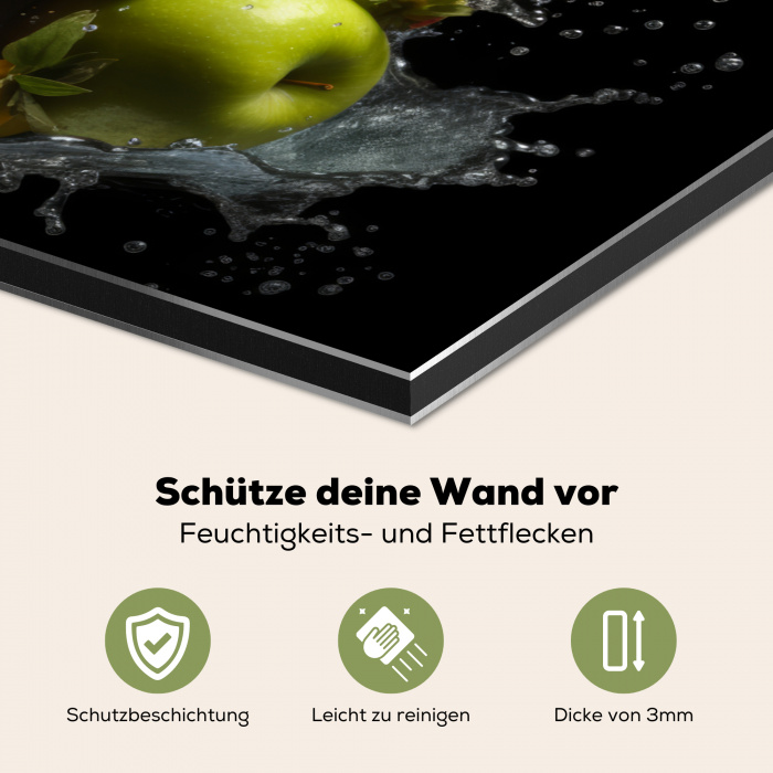 Fruit - Appel - Sinaasappel - Rode vruchten - Water Spatscherm Aluminium klein -zcloseup_DE