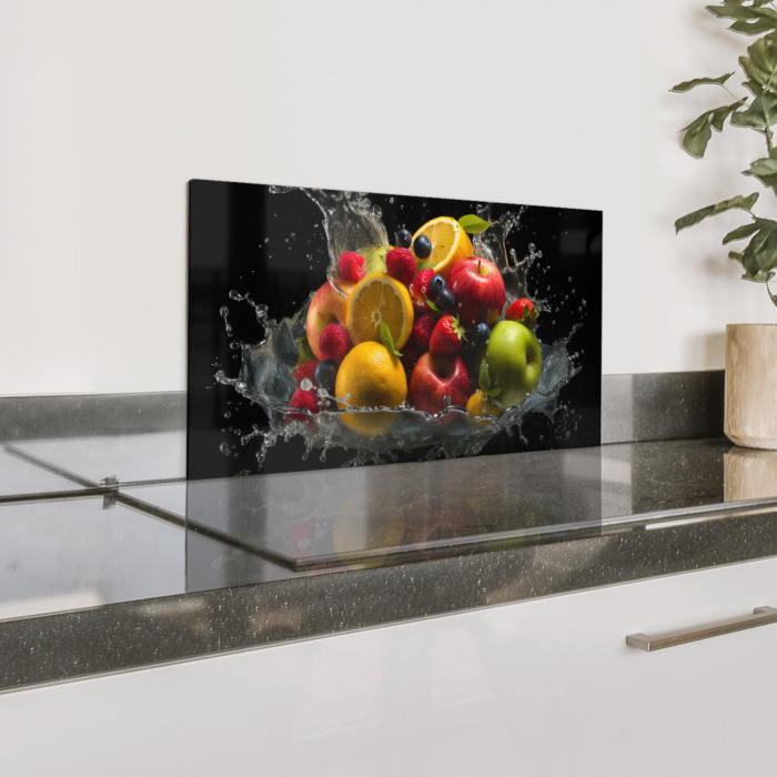 Fruit - Appel - Sinaasappel - Rode vruchten - Water Spatscherm Aluminium klein -zzproduct_nieuw