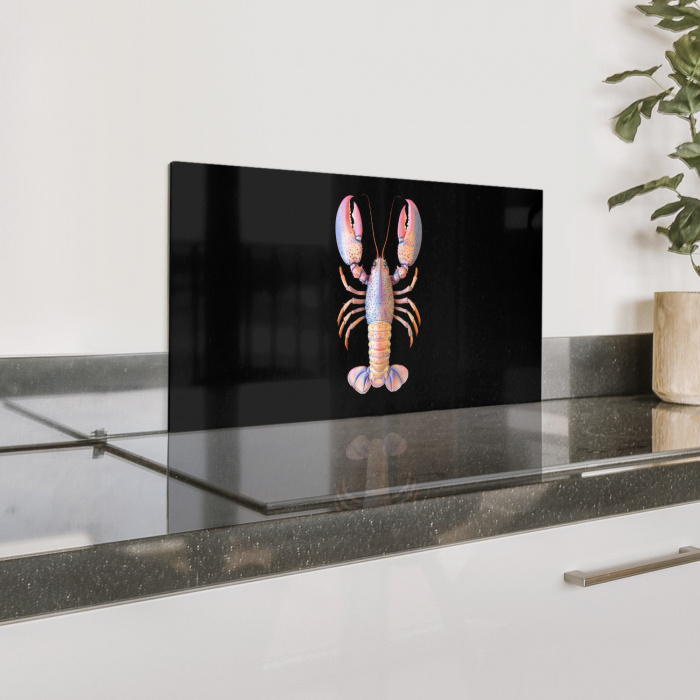 Kreeft - Roze - Zacht - Zwart Spatscherm Aluminium klein -zzproduct_nieuw