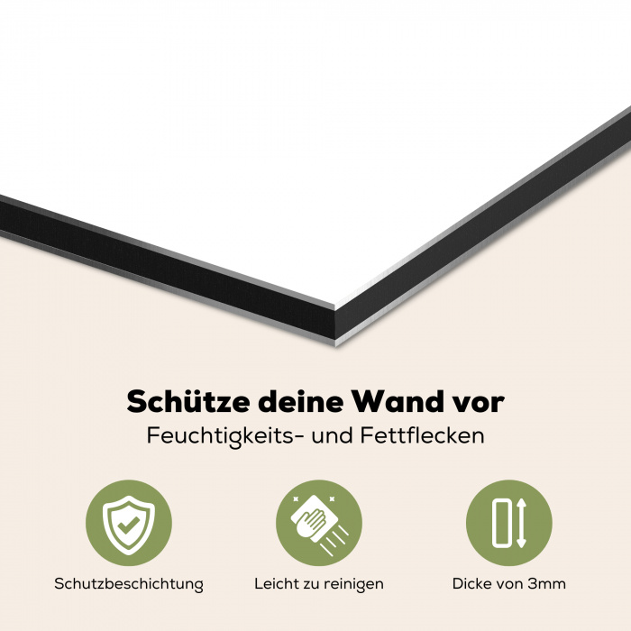 Huisje - Groen - Tekst - Liefdevol Spatscherm Aluminium klein -zcloseup_DE