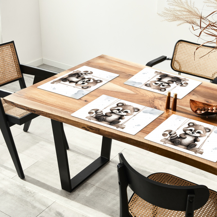 Wasbeer - Dier - Kinderen - Babykamer - Kinderkamer Placemat vinyl groot -zzsfeer4_Kitchenyeah-website