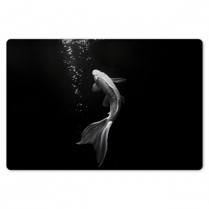 Koi - Vis - Wit - Zwart Placemat vinyl groot -zzsfeer1_Kitchenyeah-website