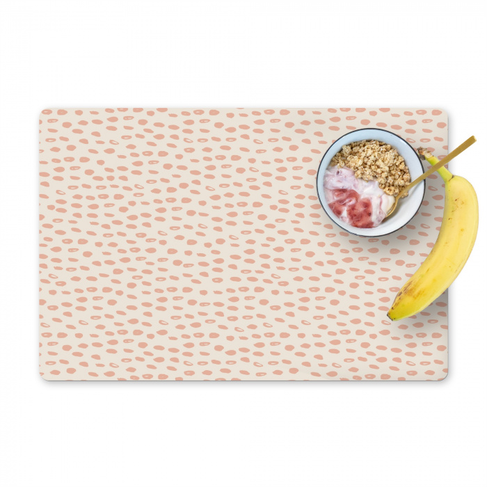 Speelse Terracotta Stippen Placemat vinyl groot -zzzproduct_Kitchenyeah-website