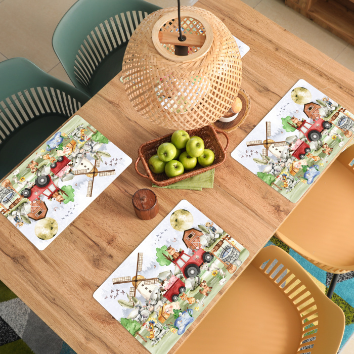 Boerderij in het Maanlicht Placemat vinyl groot -zzsfeer5_Kitchenyeah-website