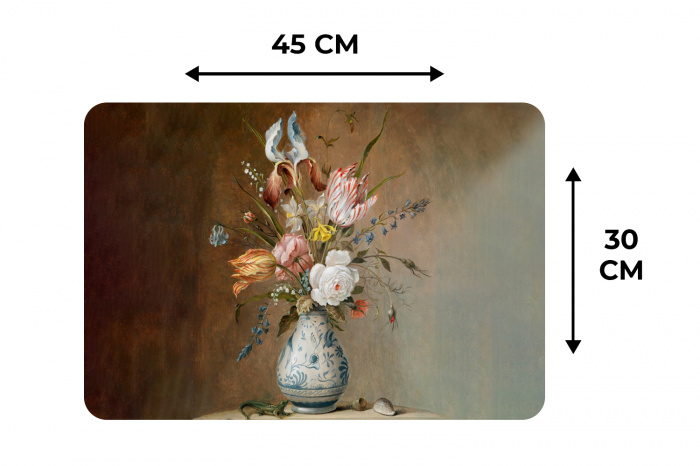 Bloemstilleven Placemat vinyl groot -specs