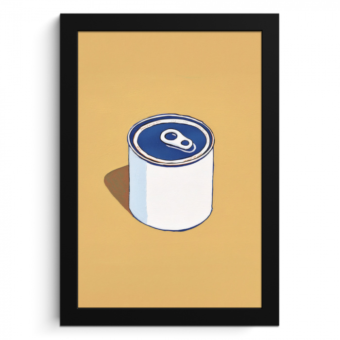 Blikje - Minimalistisch - Blauw - Illustratie KitchenYeah - Keuken - Fotolijst klein -3d