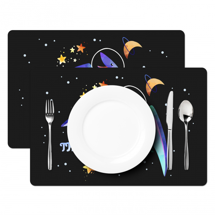Quotes - 'Shoot for the moon' - Spreuken - Ruimte - Kids - Jongens - Meiden - Kinderen Placemat vinyl groot -zzsfeer2_Kitchenyeah-website