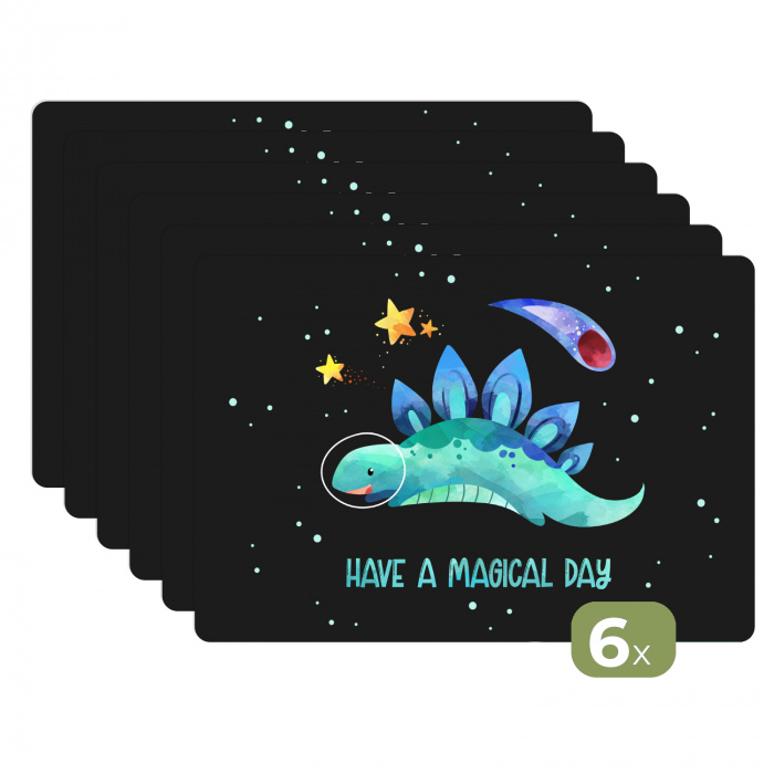 Quotes - Ruimte - 'Have a magical day' - Spreuken - Kind - Jongens - Meisjes - Kinderen Placemat vinyl groot -zzsfeer3_Kitchenyeah-website