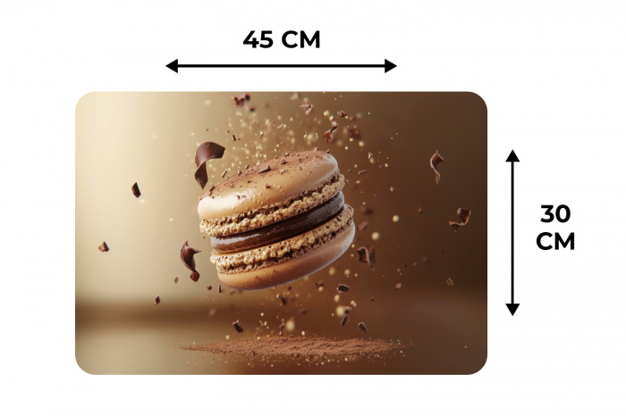 Chocolade - Macarons - Eten - Snoep Placemat vinyl groot -specs