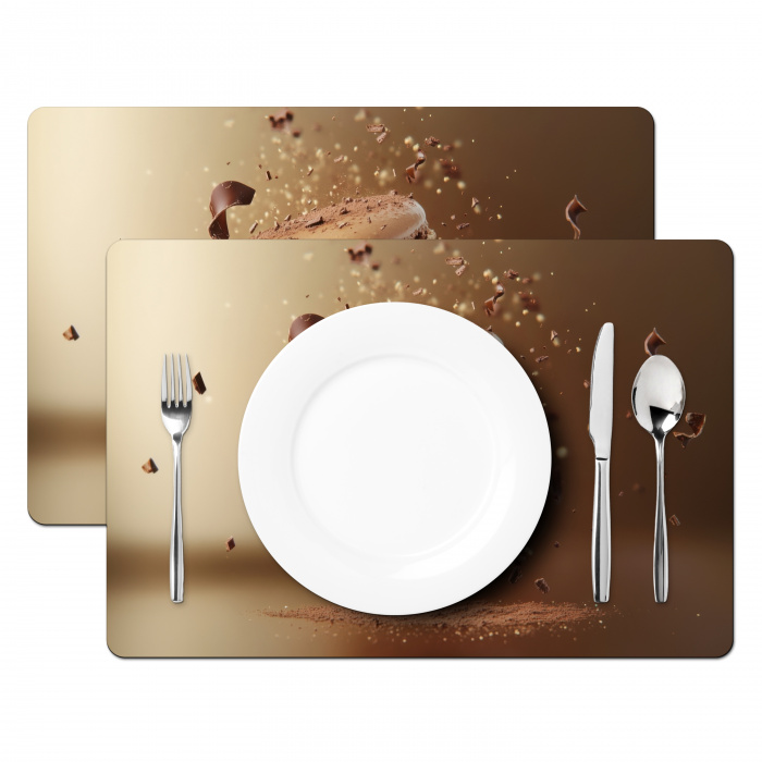 Chocolade - Macarons - Eten - Snoep Placemat vinyl groot -zzsfeer2_Kitchenyeah-website