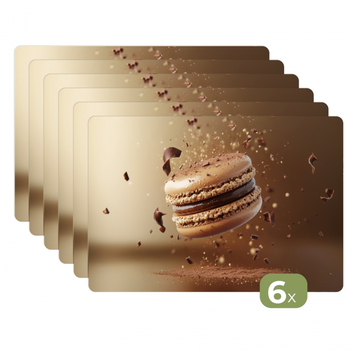 Chocolade - Macarons - Eten - Snoep Placemat vinyl groot -zzsfeer3_Kitchenyeah-website