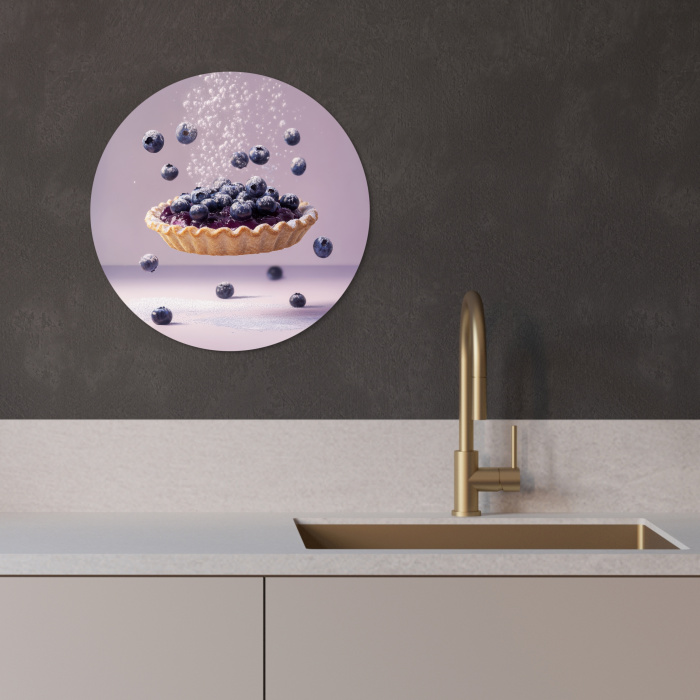 Eten - Taart - Bessen - Blauw KitchenYeah - Keuken - Wandcirkel Forex klein -sfeer1