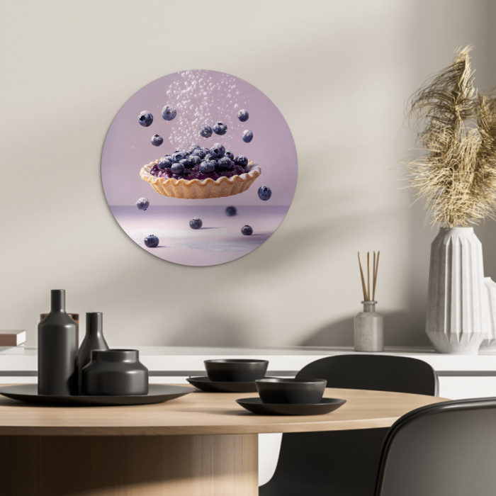 Eten - Taart - Bessen - Blauw KitchenYeah - Keuken - Wandcirkel Forex klein -sfeer2