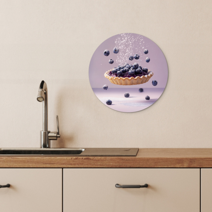 Eten - Taart - Bessen - Blauw KitchenYeah - Keuken - Wandcirkel Forex klein -sfeer3