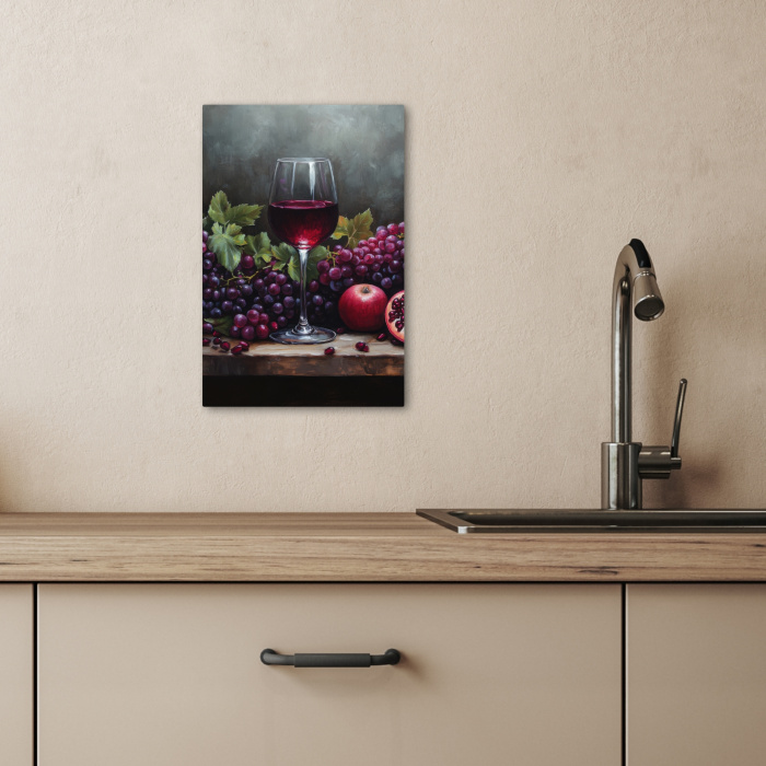 Wijn - Fruit - Stilleven KitchenYeah - Keuken - Canvas klein -sfeer2