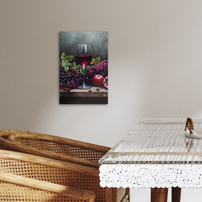 Wijn - Fruit - Stilleven KitchenYeah - Keuken - Canvas klein -sfeer3