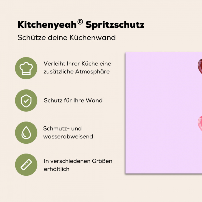 Lolly - Hart - Roze - Snoep Spatscherm Aluminium klein -zdetails_DE