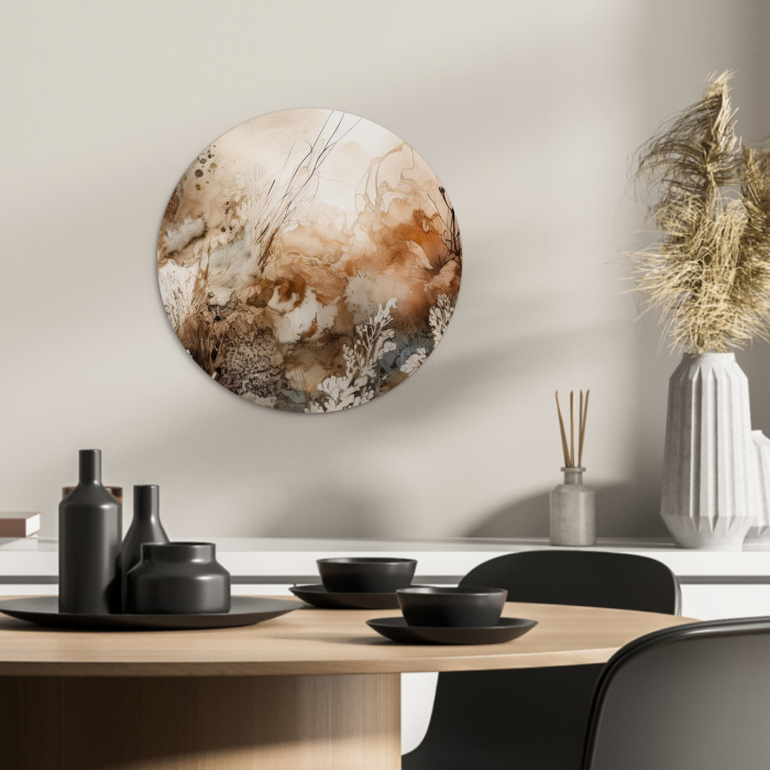 Aquarel Aardsymfonie KitchenYeah - Keuken - Wandcirkel Forex klein -sfeer2