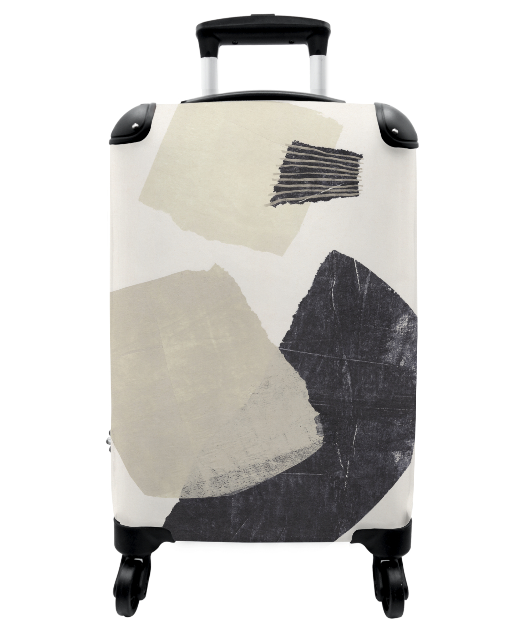 Koffer - Abstract - Vormen - Pastel - Zwart