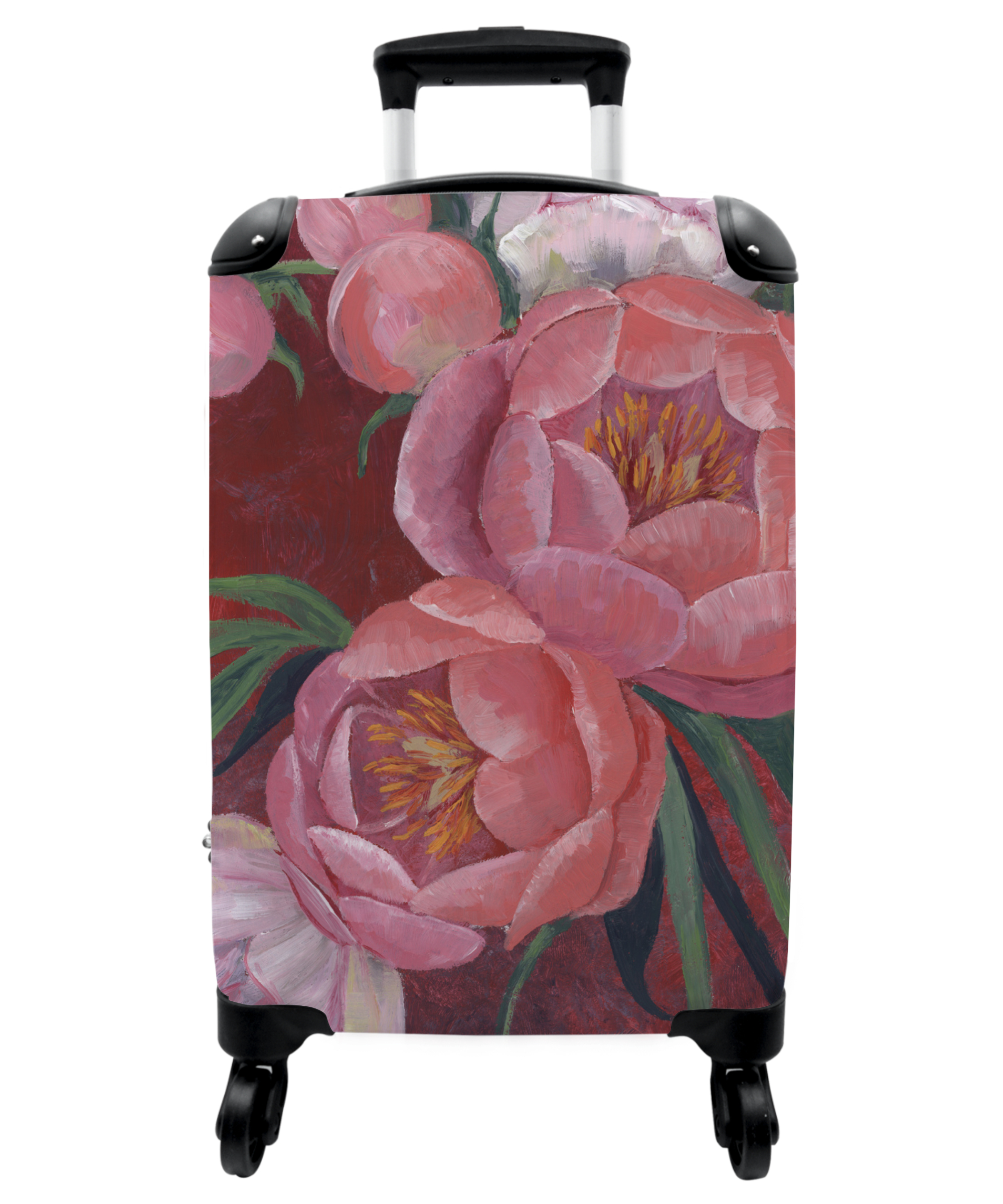 Koffer - Bloemen - Roze - Schilderij - Planten