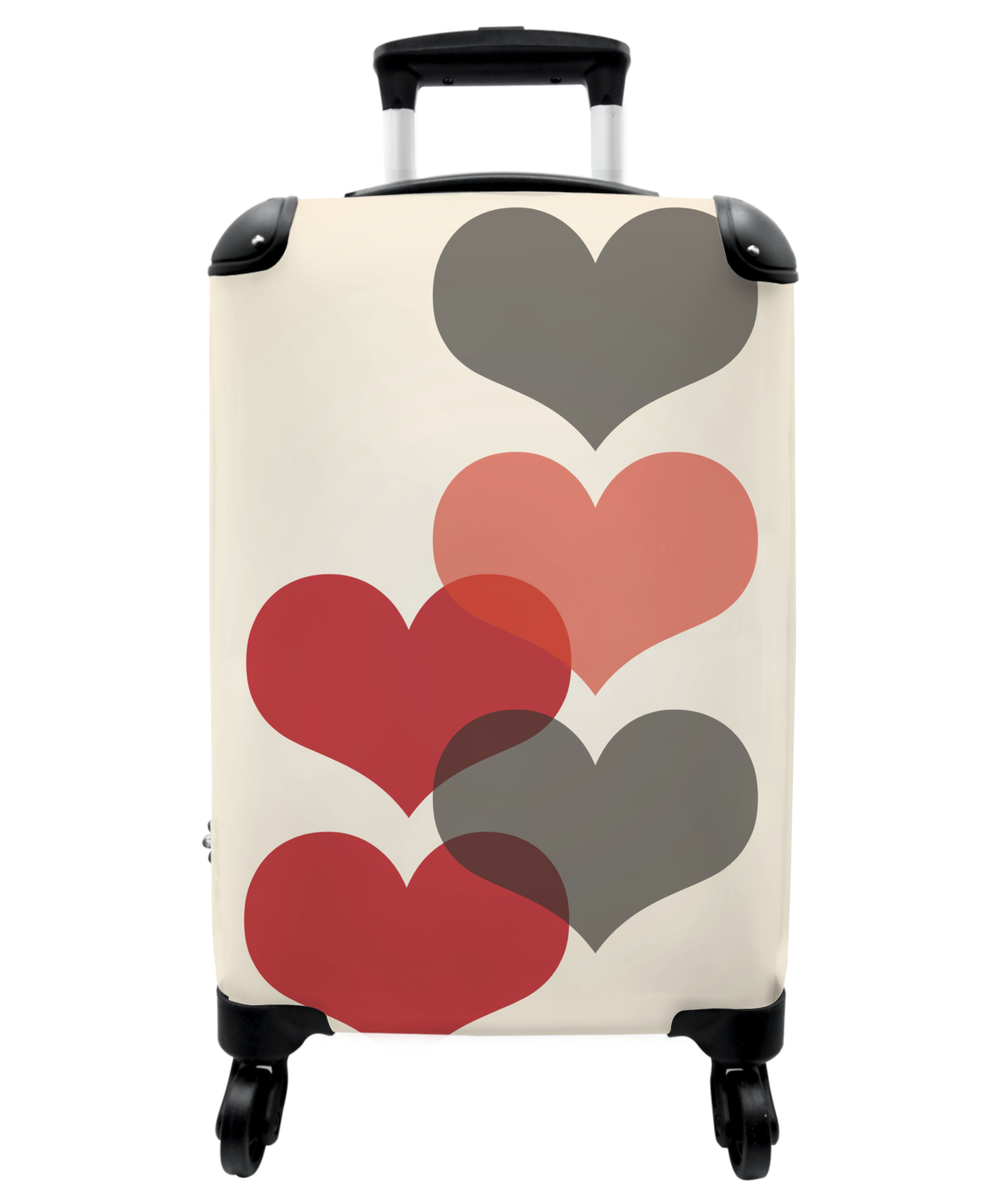 Koffer - Harten - Rood - Pastel - Liefde