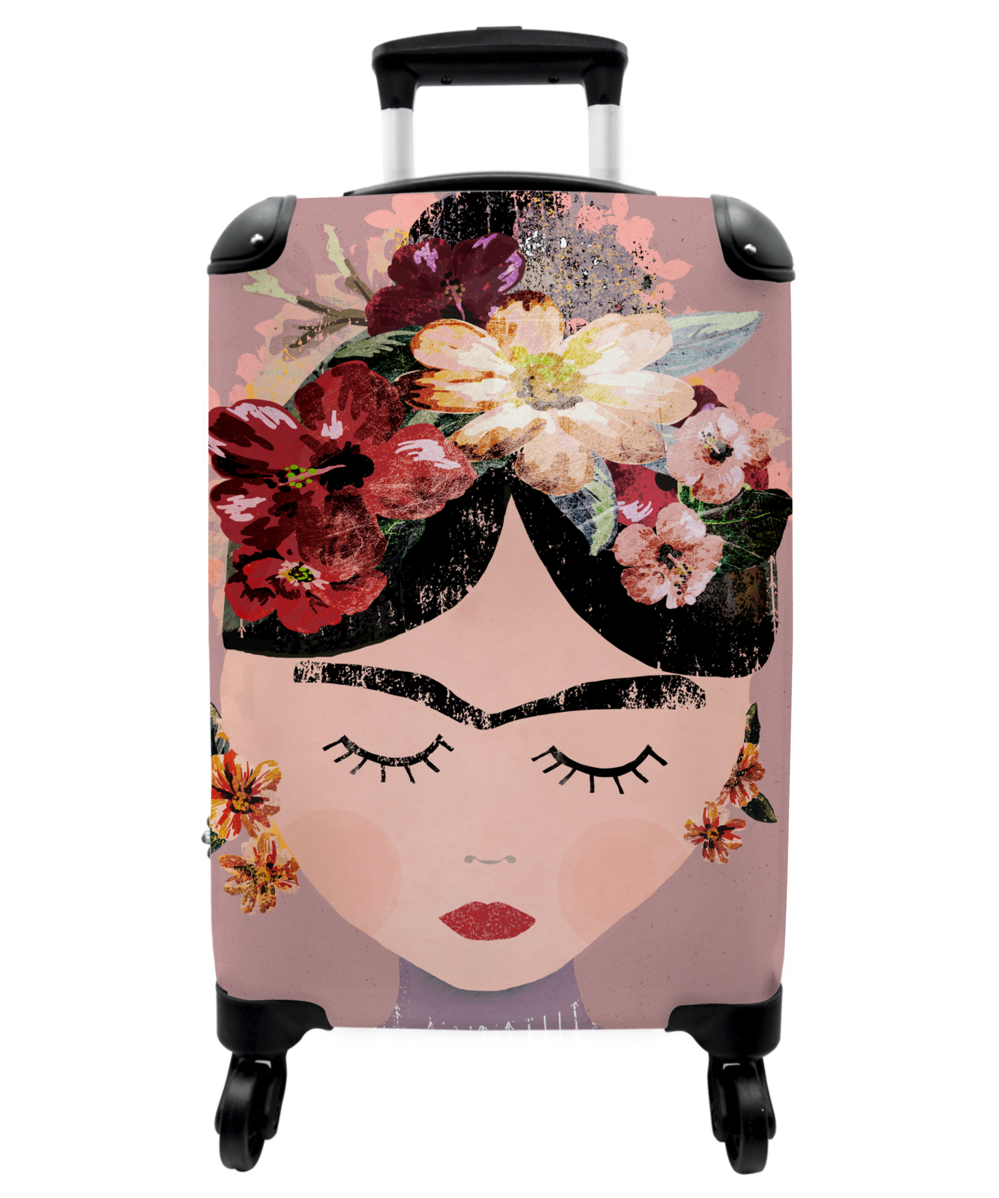 Koffer - Pastel - Vrouw - Bloemen - Kunst - Frida Kahlo