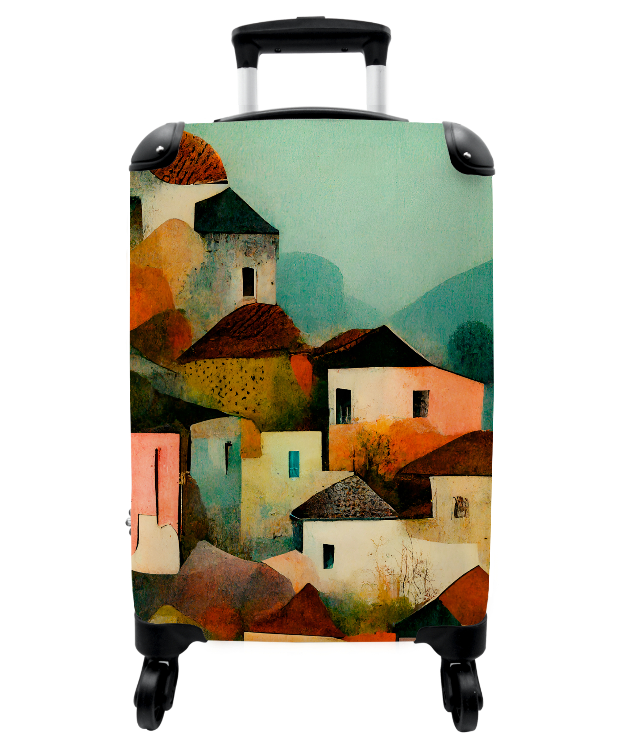 Koffer - Italië - Architectuur - Dorp - Pastel - Kunst