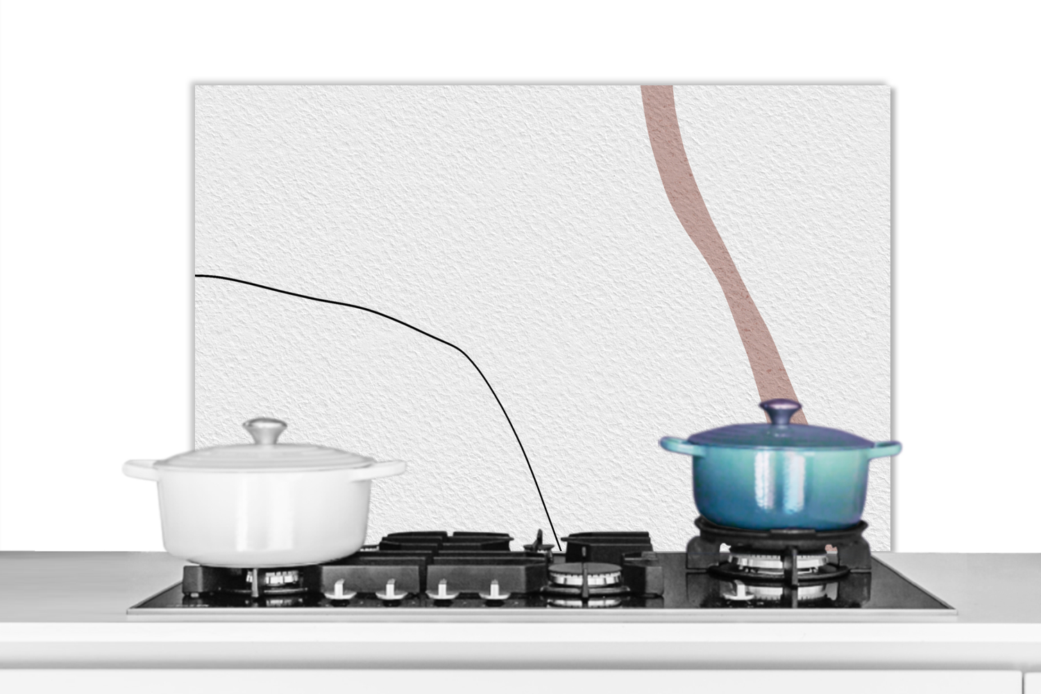 Spatscherm keuken - Lijn - Pastel - Design