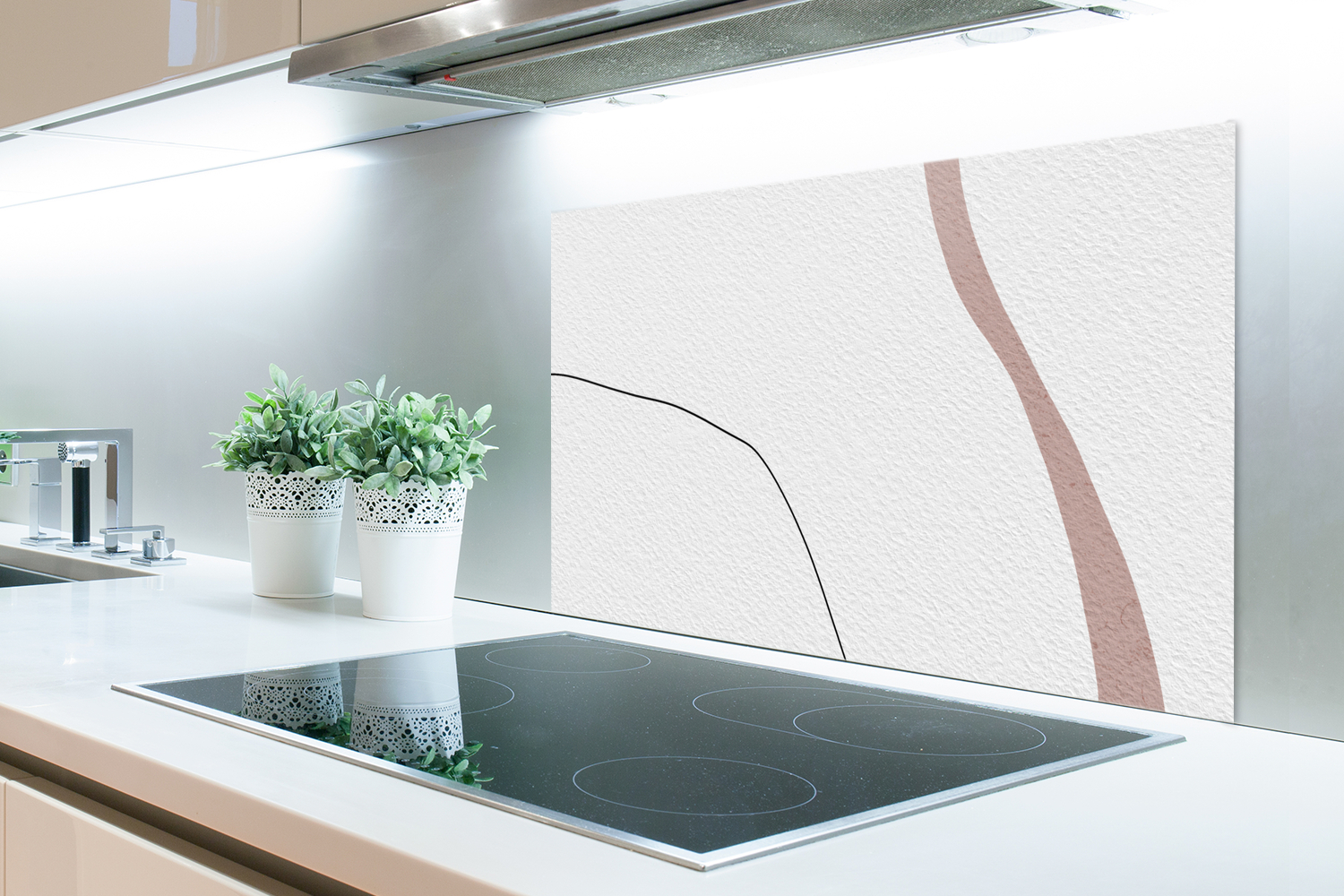 Spatscherm keuken - Lijn - Pastel - Design-2