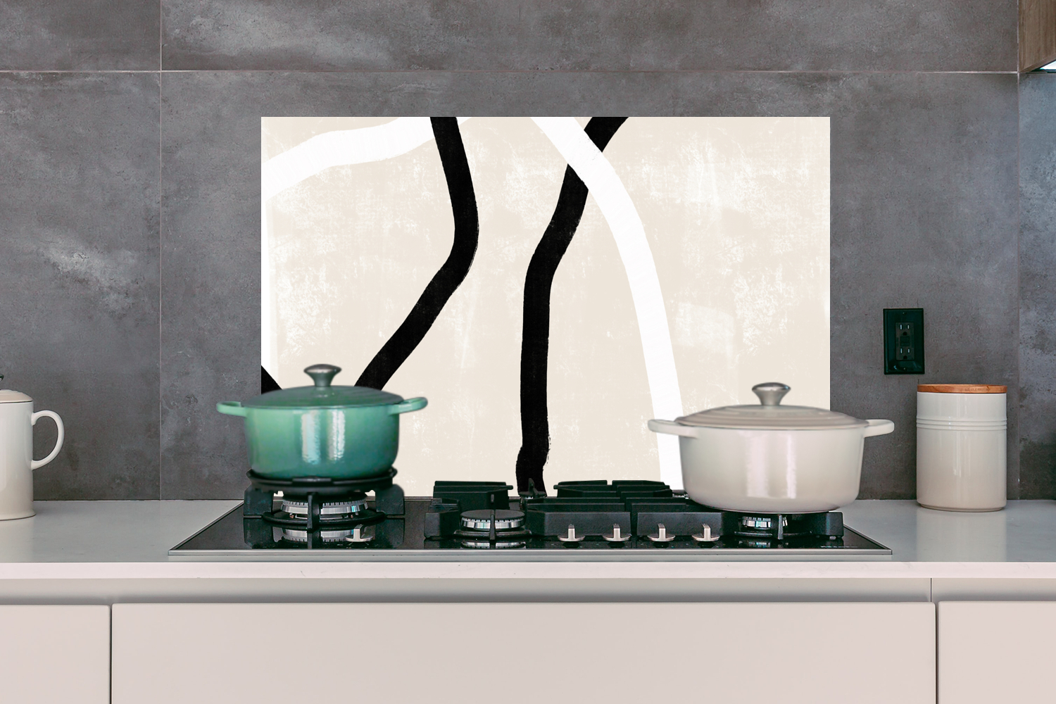 Spatscherm keuken - Roze - Minimalisme - Design-3