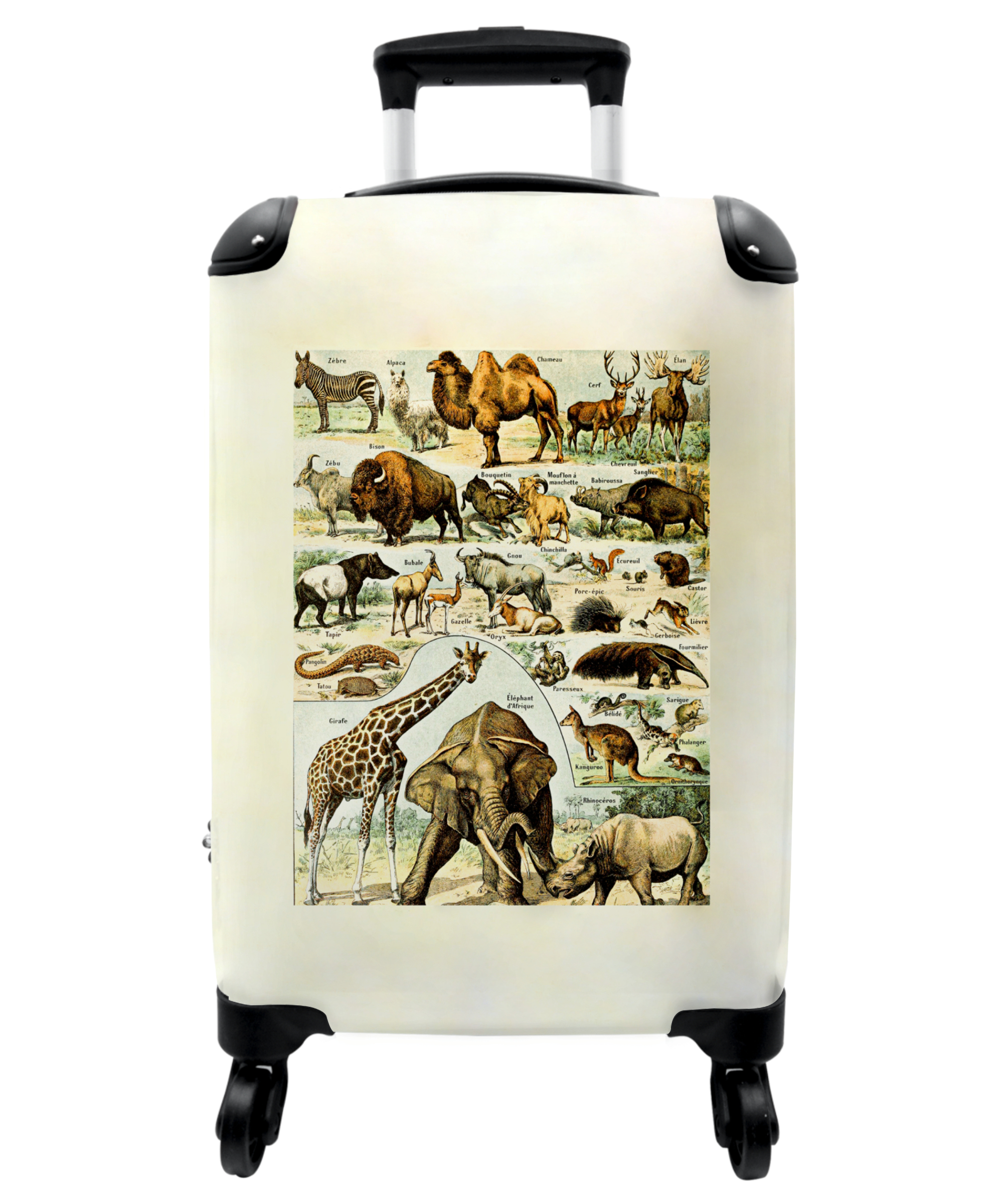 Koffer - Vintage - Wilde dieren - Safari - Illustratie - Kunst
