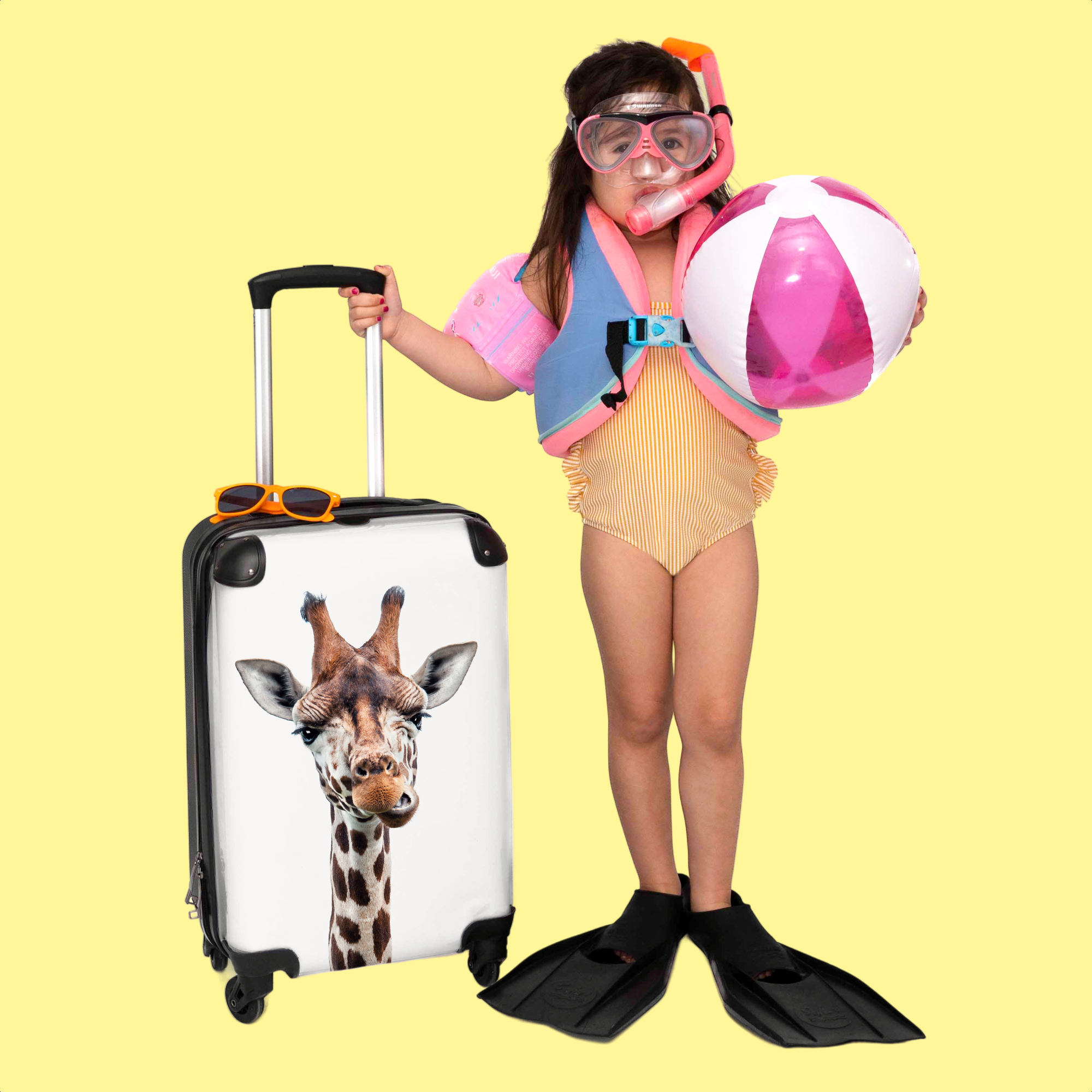 Koffer - Giraffe - Kinderen - Dier - Stippen-3