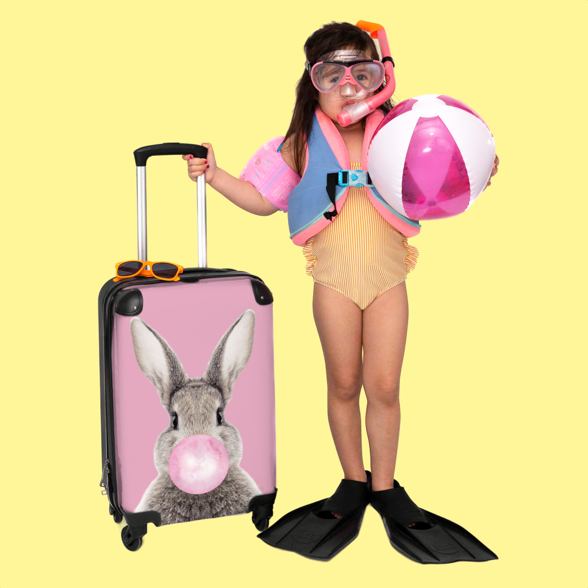 Koffer - Konijn - Kinderen - Kauwgom - Roze-thumbnail-3