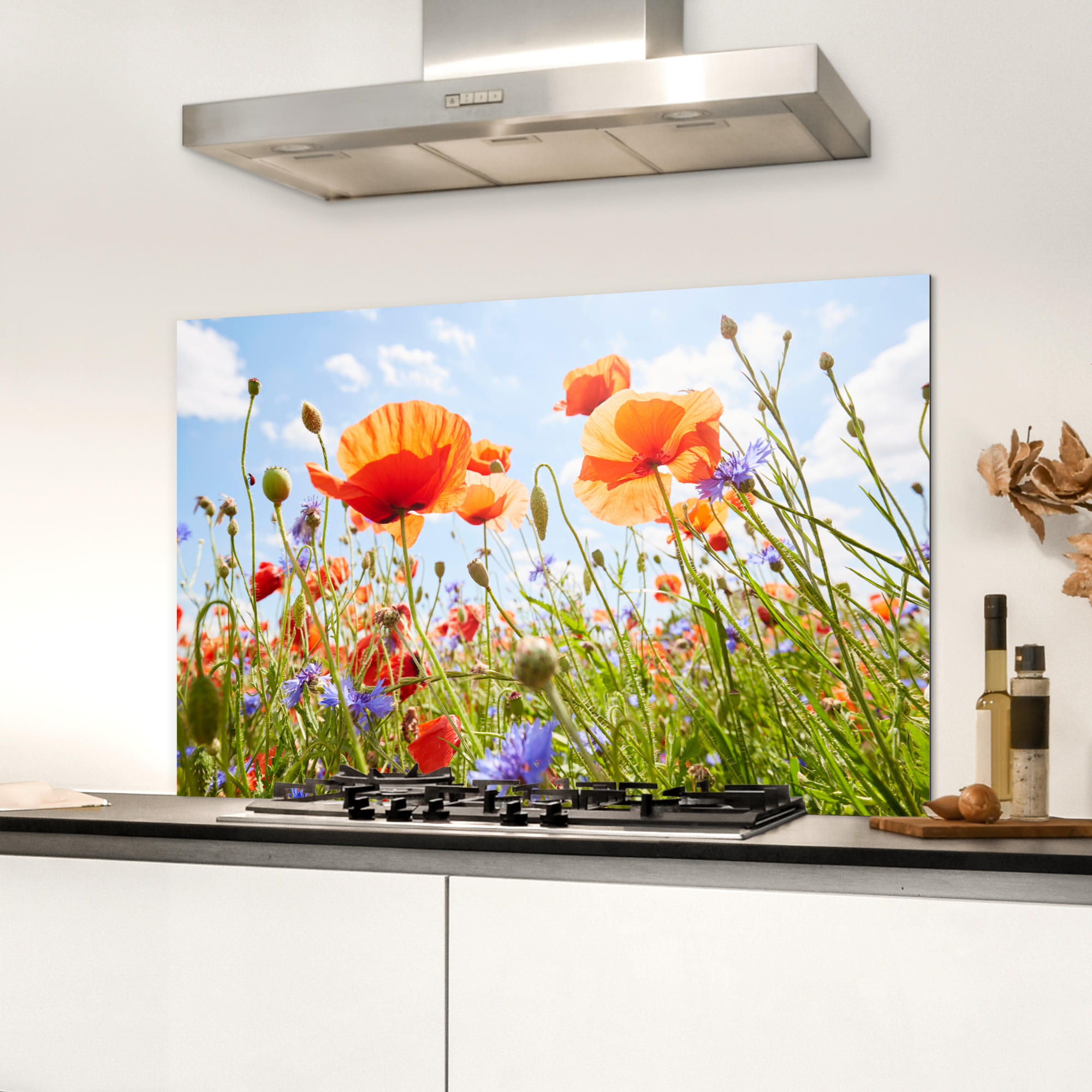 Spatscherm keuken - Klaproos - Kleuren - Lente-3