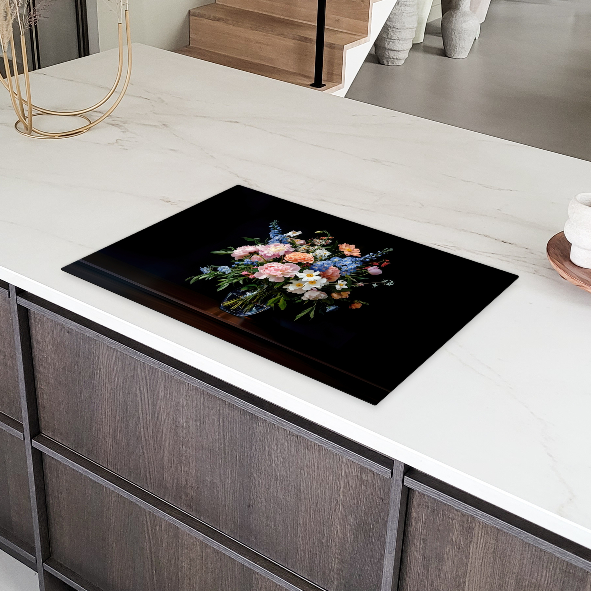 Inductiebeschermer - Pastel - Bloemen - Glazen - Vaas-4