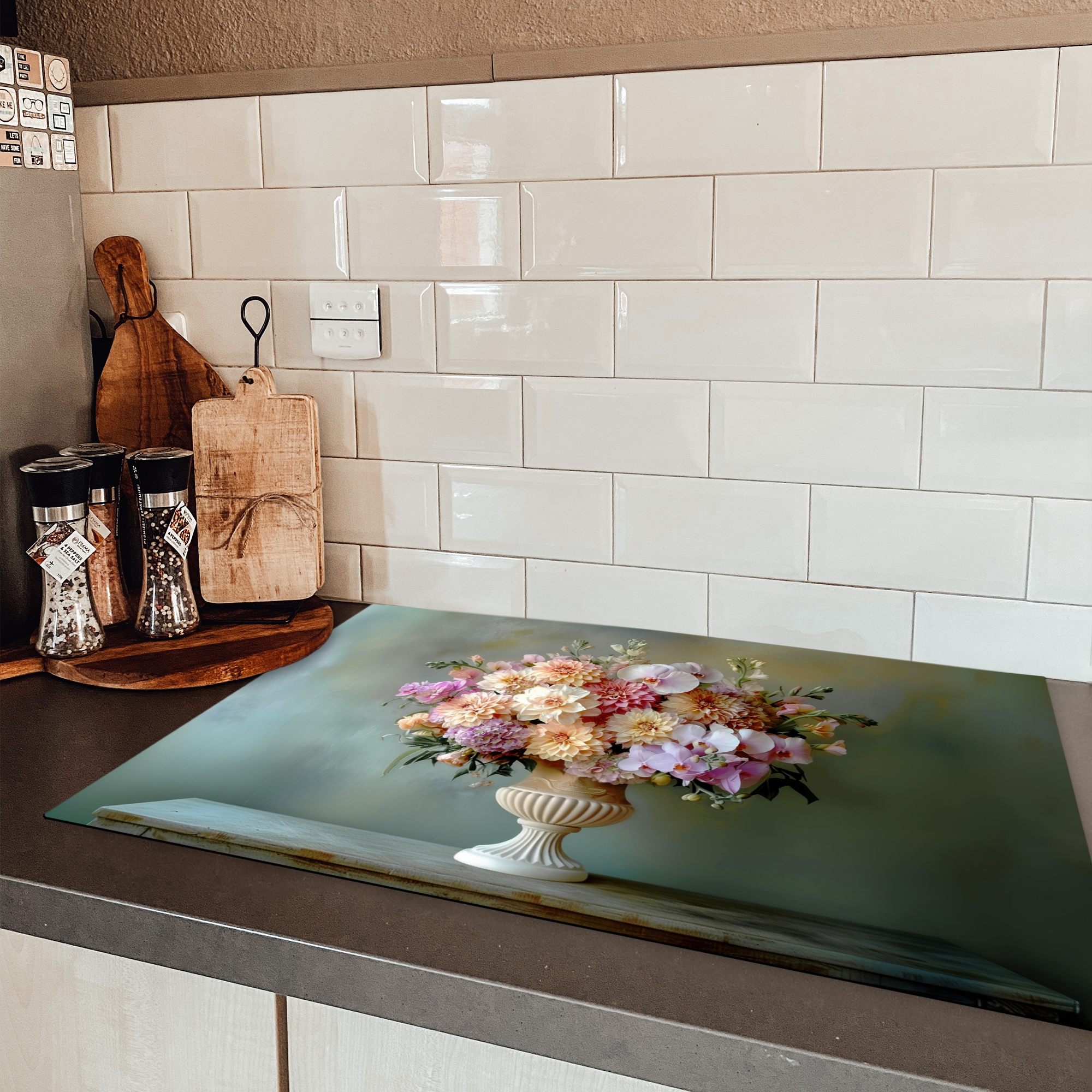 Inductiebeschermer - Orchidee - Boeket - Vaas - Bloemen-3