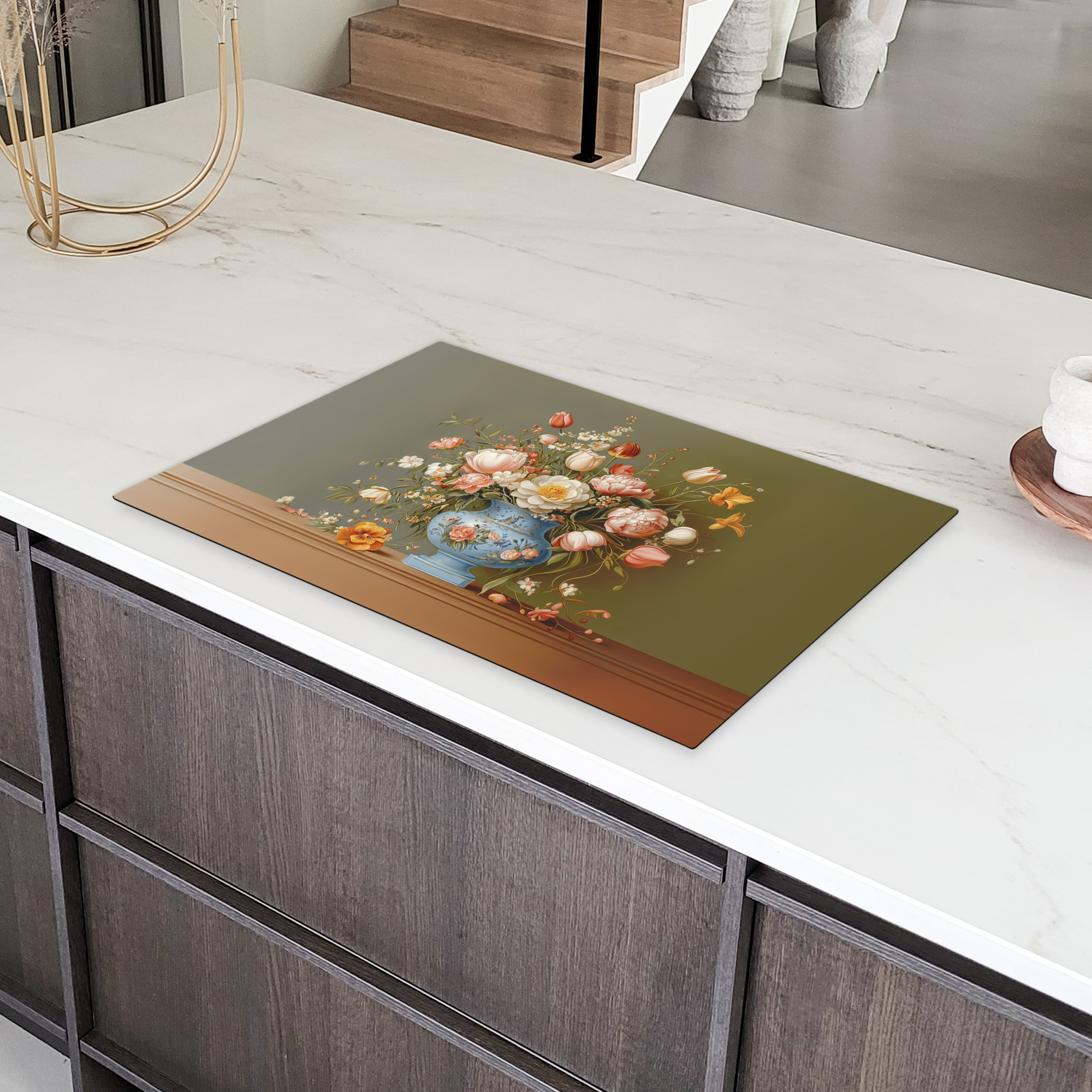 Inductiebeschermer - Neutral - Bloemen - Boeket - Vaas-4