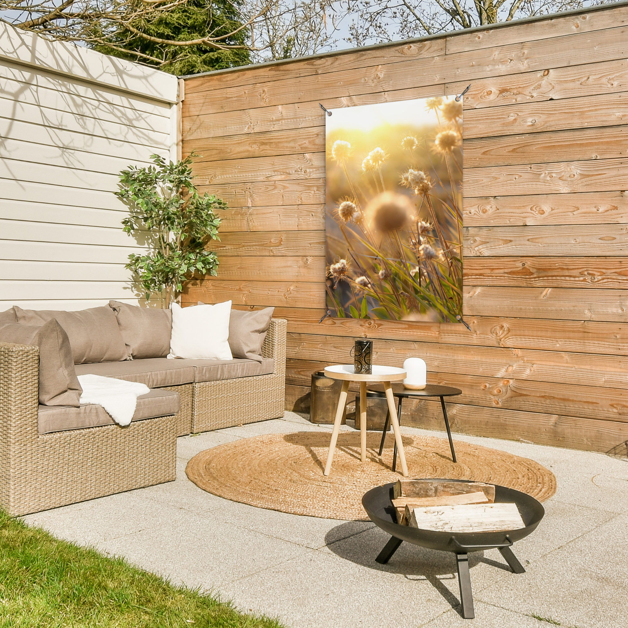 Tuinposter - Planten - Natuur - Bloemen - Zon - Horizon - Staand-3