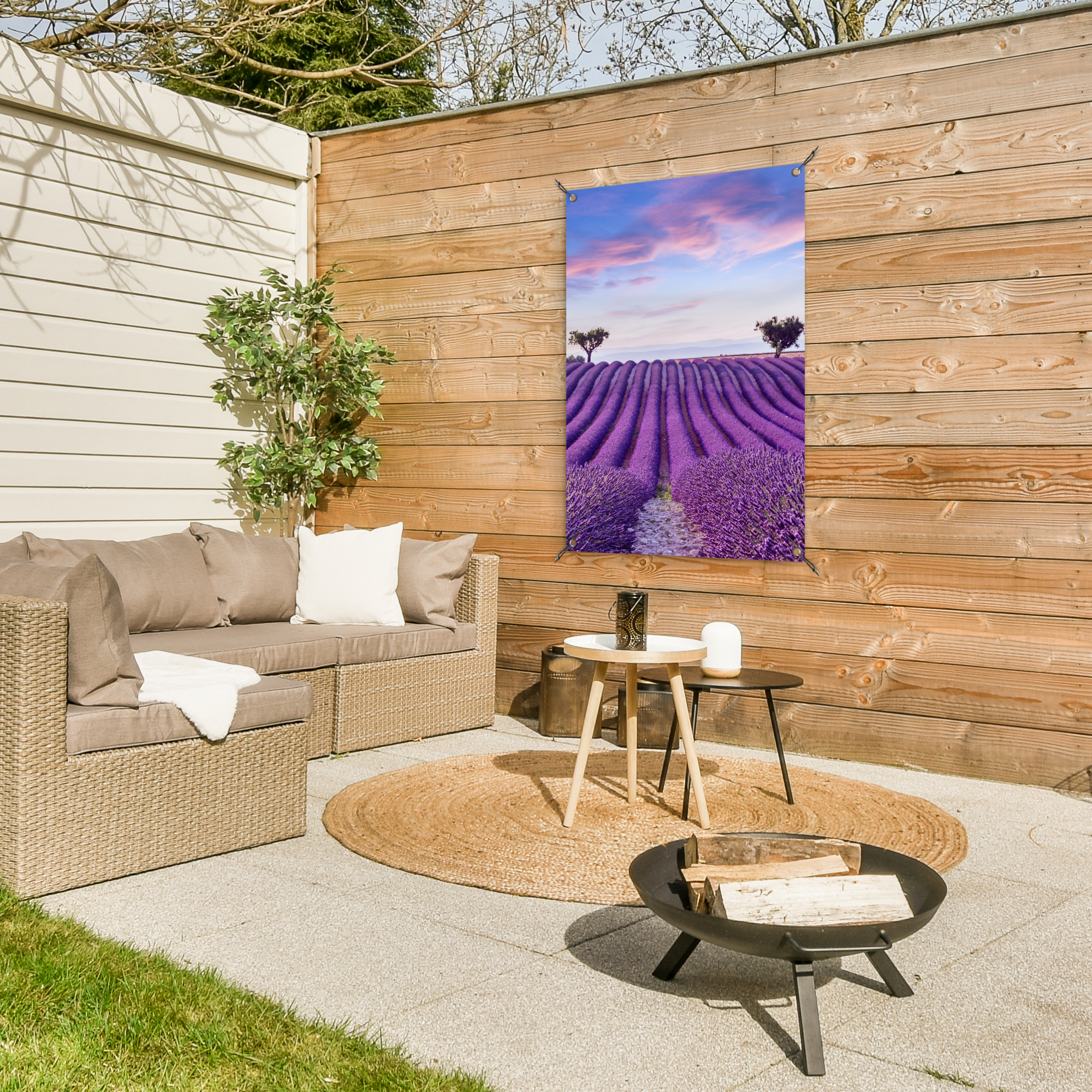 Outdoor Poster - Lavendel - Natur - Lila - Bäume - Blumen - Vertikal-3